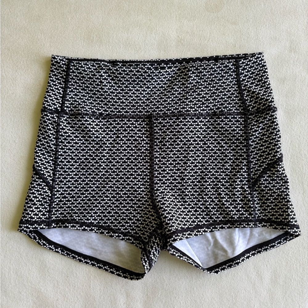 Lululemon Athletica Black and White Athletic Shorts